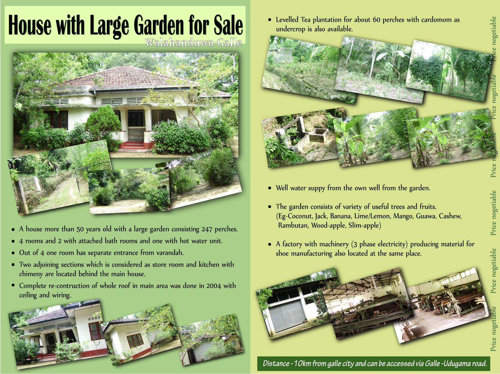 Galle House for sale/rent